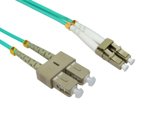 Cables Direct LC/SC, 2m fibre optic cable OM4 Blue