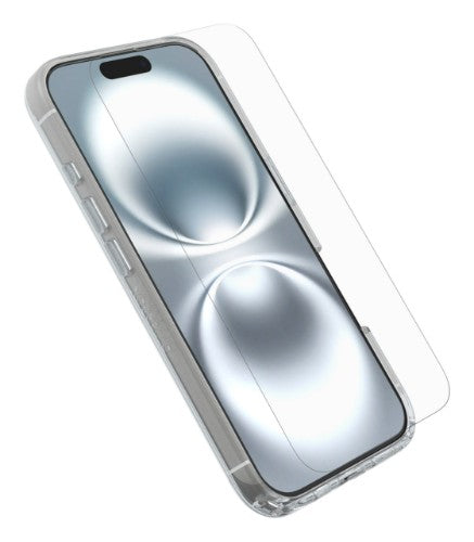 OtterBox Symmetry Series Clear for MagSafe + Premium Glass for Apple iPhone 16, Transparent