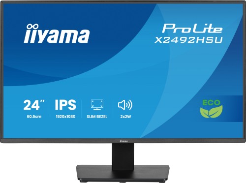 iiyama ProLite 24” IPS Full HD panel with 4-side slim bezel and B energy class