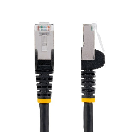 StarTech.com 2m CAT6a Ethernet Cable - Black - Low Smoke Zero Halogen (LSZH) - 10GbE 500MHz 100W PoE++ Snagless RJ-45 w/Strain Reliefs S/FTP Network Patch Cord