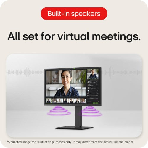 LG 24BA750-B computer monitor 60.5 cm (23.8") 1920 x 1080 pixels Full HD LCD Black