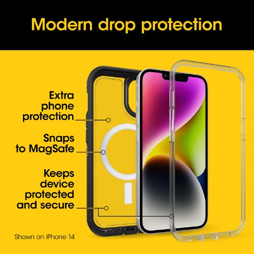 OtterBox Defender Series XT for iPhone 15 & iPhone 14 & iPhone 13, Dark Side