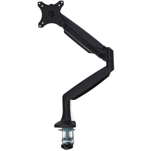 StarTech.com Desk Mount Monitor Arm - Heavy Duty Ergonomic VESA Monitor Arm - Single 9kg Display - Full Motion, Height Adjustable, Articulating - Aluminum - C-Clamp/Grommet- Black