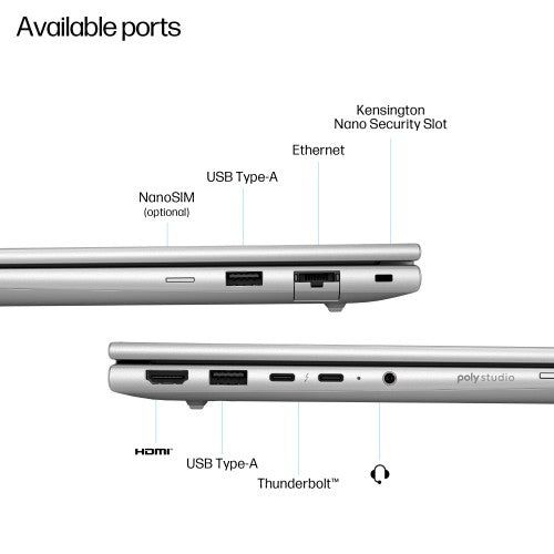 HP EliteBook 6 G1i 16 inch Notebook AI PC Wolf Pro Security Edition Intel Core Ultra 5 225H Laptop 40.6 cm (16") WUXGA 24 GB DDR5-SDRAM 1 TB SSD Wi-Fi 7 (802.11be) Windows 11 Pro Silver