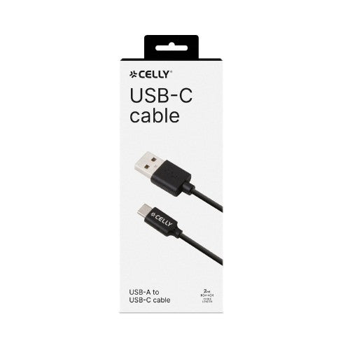 Celly USB-C2M USB cable 2 m USB A USB C Black