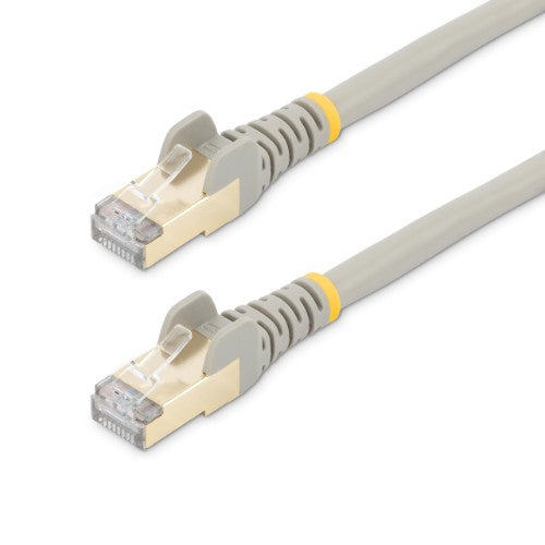 StarTech.com 0.50m CAT6a Ethernet Cable - 10 Gigabit Shielded Snagless RJ45 100W PoE Patch Cord - 10GbE STP Network Cable w/Strain Relief - Grey Individually Tested/Wiring is UL Certified/TIA
