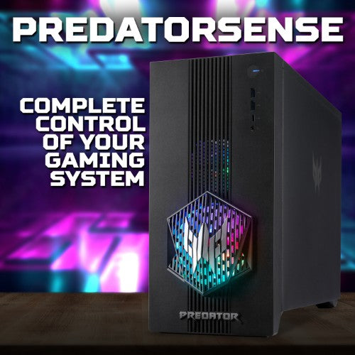 Acer Predator PO3-665 Gaming Desktop - Intel Core i5-14400F, 16GB RAM, 512GB SSD, NVIDIA GeForce RTX 5070, Windows 11, Black