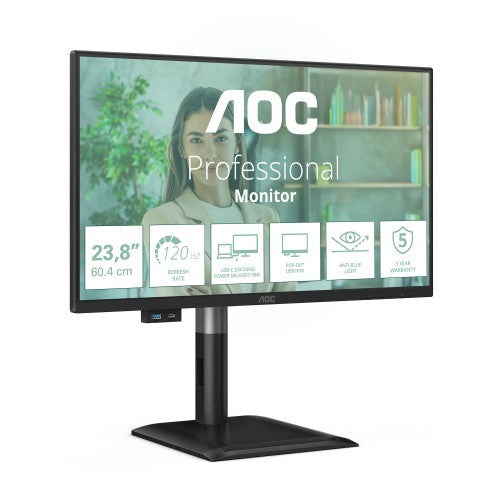 AOC 24P4CV computer monitor 60.5 cm (23.8") 1920 x 1080 pixels Full HD LED Black
