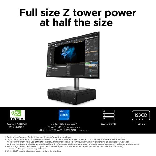 HP Z2 G9 Intel® Core™ i7 i7-14700 16 GB DDR5-SDRAM 512 GB SSD NVIDIA T400 Windows 11 Pro SFF Workstation AI Workstation Black
