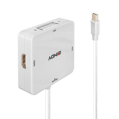 Lindy Mini DisplayPort 1.2 to HDMI 18G, DVI and VGA Active Converter