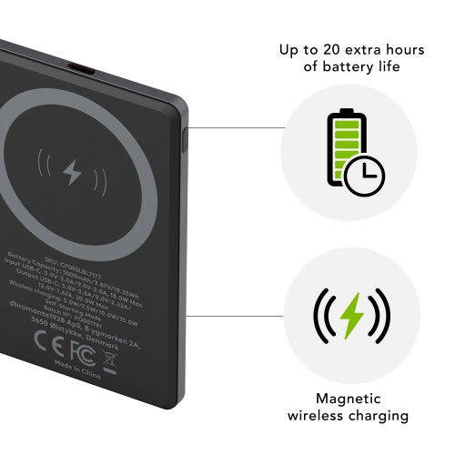 dbramante1928 re-charge - Power Bank 5K Wireless - Grey
