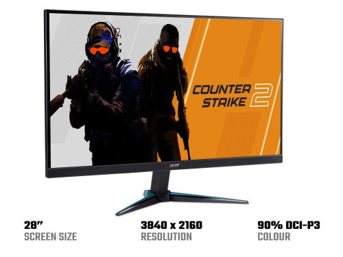 Acer NITRO VG0 Nitro VG280K 28" 4K Ultra HD 60Hz Gaming Monitor with AMD FreeSync - Black