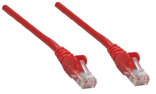 Intellinet Network Patch Cable, Cat6, 0.25m, Red, Copper, S/FTP, LSOH / LSZH, PVC, RJ45, Gold Plated Contacts, Snagless, Booted, Lifetime Warranty