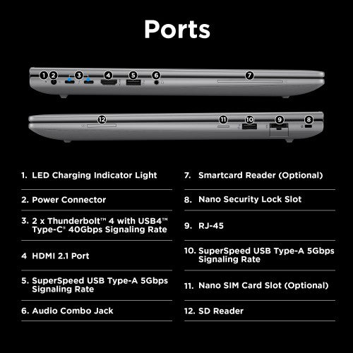 HP ZBook Power G11 Intel Core Ultra 9 185H Mobile workstation 40.6 cm (16") WUXGA 32 GB DDR5-SDRAM 1 TB SSD NVIDIA RTX 3000 Ada Wi-Fi 6E (802.11ax) Windows 11 Pro AI PC Silver