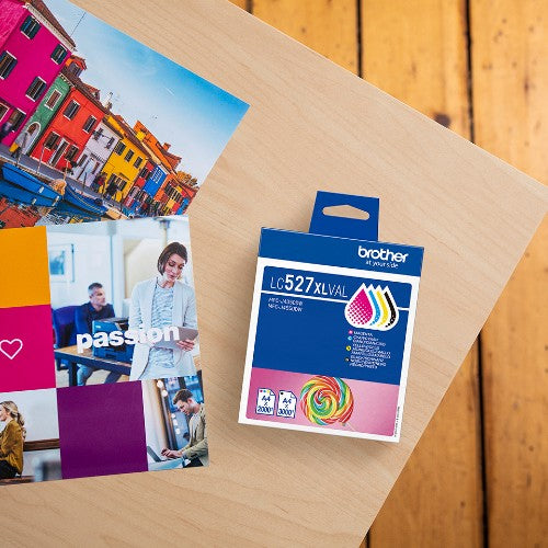 Brother LC-527XLVAL Ink cartridge multi pack Bk,C,M,Y high-capacity 3500pg + 3x2000 pg Pack=4 for Brother MFC-J 4350