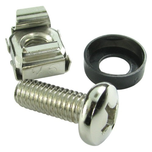 Cables Direct Pack of 50 M6 Cage Nuts Nick