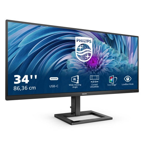 Philips E Line 346E2LAE/00 LED display 86.4 cm (34") 3440 x 1440 pixels Wide Quad HD LCD Black