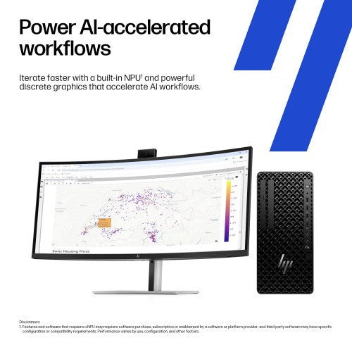 HP Z1 Tower G1i Intel Core Ultra 9 285 32 GB DDR5-SDRAM 1 TB SSD Windows 11 Pro Workstation AI Workstation, AI PC Black