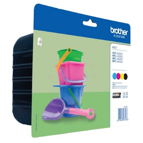 Brother LC-221VALBP Ink cartridge multi pack Bk,C,M,Y, 4x260 pages ISO/IEC 24711 Pack=4 for Brother DCP-J 562