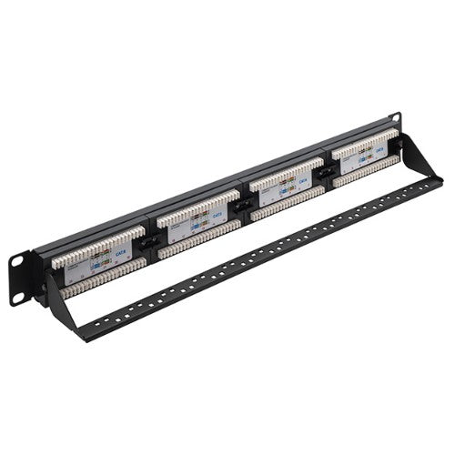 connektgear 24 Port Patch Panel (Cat6) IDC Punch Down 19 inch + Lacing Bar
