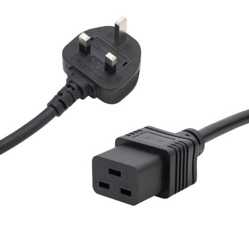 connektgear 1.25m UK Mains Power Cable - UK Plug to C19 Socket