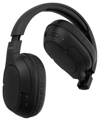 Belkin AUD009HQBK headphones/headset Wireless Head-band Calls/Music USB Type-C Bluetooth Black