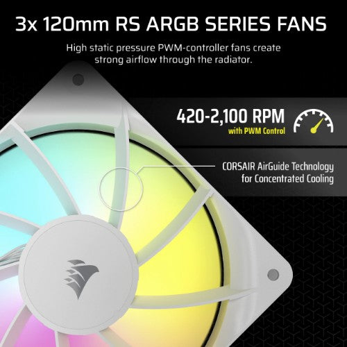 Corsair Nautilus 240 RS ARGB Liquid Processor All-in-one liquid cooler White 1 pc(s)