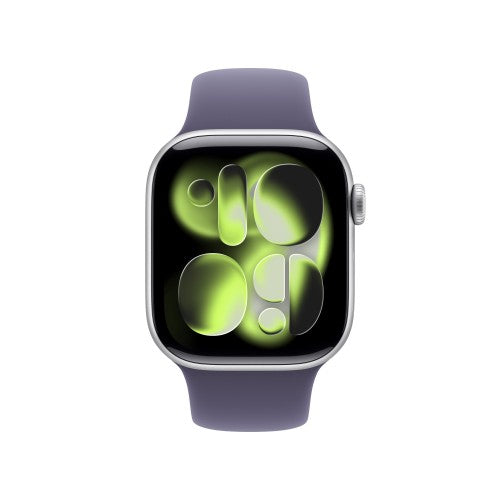 Apple Watch Series 11 GPS 42mm Silver Aluminium Case with Purple Fog Sport Band - S/M
