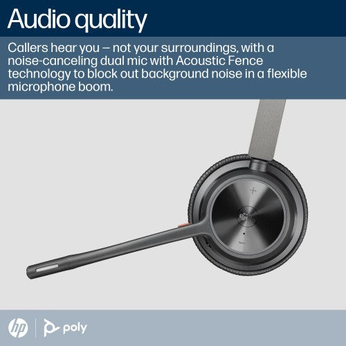 HP Poly Voyager 4320 Microsoft Teams Certified Headset +BT700 dongle +Charging Stand