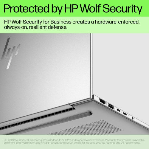 HP EliteBook G11 Intel Core Ultra 7 155U Laptop 40.6 cm (16") WUXGA 16 GB DDR5-SDRAM 512 GB SSD Wi-Fi 6E (802.11ax) Windows 11 Pro AI PC Silver