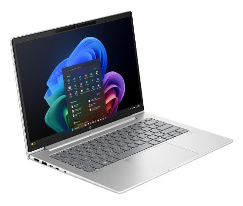 HP ProBook 4 G1q Next Gen AI PC Copilot+ PC Qualcomm Snapdragon X1-26-100 Laptop 35.6 cm (14") WUXGA 16 GB LPDDR5x-SDRAM 512 GB SSD Wi-Fi 6E (802.11ax) Windows 11 Pro Silver