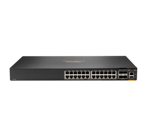 HPE Aruba Networking Aruba 6200F 24G Class4 PoE 4SFP+ 370W Managed L3 Gigabit Ethernet (10/100/1000) Power over Ethernet (PoE) 1U Black