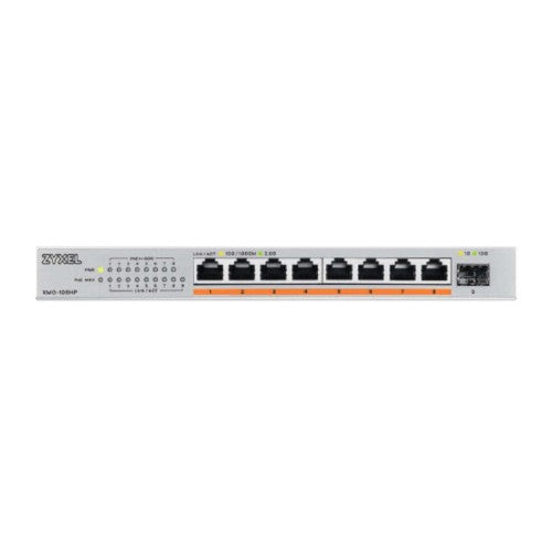 Zyxel XMG-108HP Unmanaged 2.5G Ethernet (100/1000/2500) Power over Ethernet (PoE)
