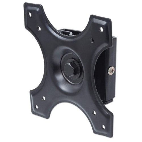 Manhattan Wall Mount for TV & Monitors (Fixed), For screens 10" to 32", VESA compatibility: 75x75mm and 100x100mm - check the dimensions of the four mounting holes on back of screen to ensure it fits, Max 15kg, Black, Bracket