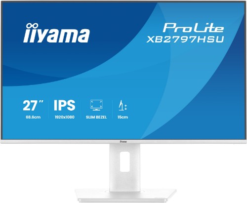 iiyama ProLite XB2797HSU-W1 computer monitor 68.6 cm (27") 1920 x 1080 pixels Full HD LED White
