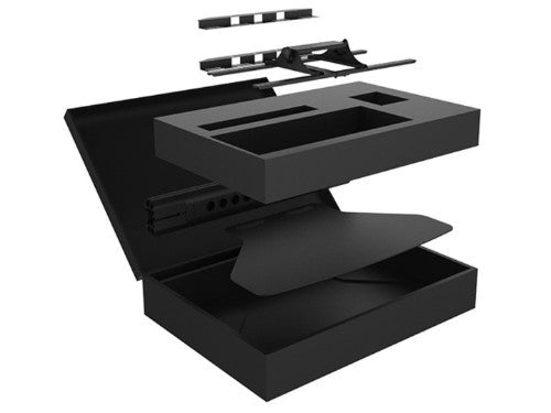 Multibrackets M Public Display Stand 110 Tilt & Table Floorbase, Flight Case