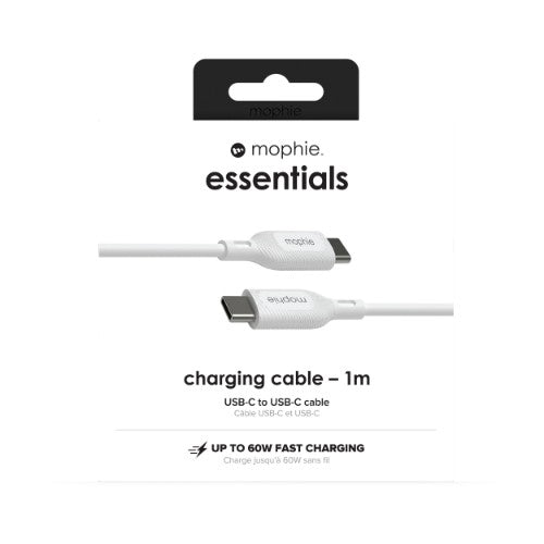 mophie essentials charging cables | 1M USB cable USB 2.0 USB C White