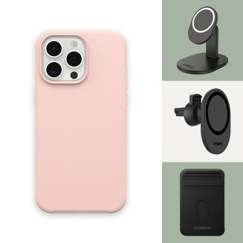 OtterBox Symmetry Series Clear for MagSafe for iPhone 15 Pro, Ballet Shoes (Pink)