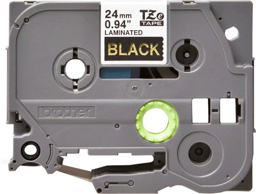 Brother TZE-354 DirectLabel gold on black Laminat 24mm x 8m for Brother P-Touch TZ 3.5-24mm/HSE/36mm/6-24mm/6-36mm