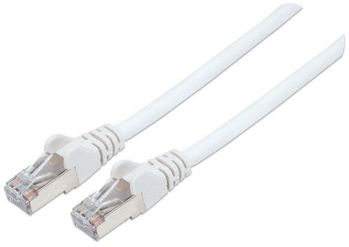 Intellinet Network Patch Cable, Cat6, 0.5m, White, Copper, S/FTP, LSOH / LSZH, PVC, RJ45, Gold Plated Contacts, Snagless, Booted, Lifetime Warranty