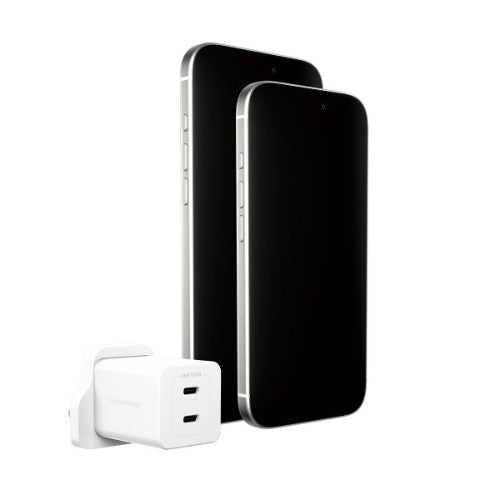 PanzerGlass empower™ by ® Turbo 45W Charger incl. 2 x USB-C | UK Plug | Silver White