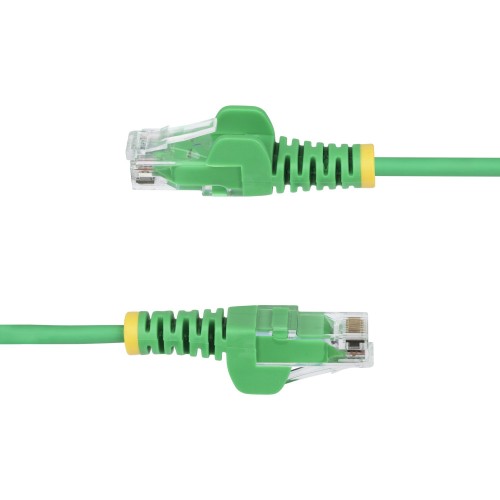 StarTech.com 50cm Green Slim CAT6 Ethernet Cable, Snagless, 100W PoE, UTP, LSZH, 28AWG Pure Bare Copper Wire, Slim RJ45 Network Patch Cord w/Strain Reliefs, Fluke Tested