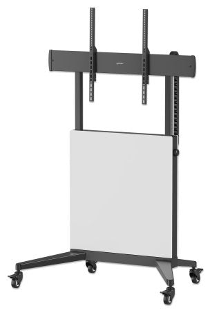 Manhattan Trolley Mount Stand for TV & Monitors (tool free height adjust), For screens:60" to 100",VESA:all between 200x200 to 1000x600mm -check the dimensions of the four mounting holes on back of screen to ensure it fits,Max 80kg,Height 1240 to 1560mm,L