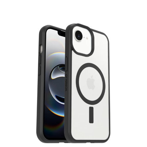 OtterBox React for MagSafe Series for Apple iPhone 17e/16e/15/14/13, transparent/black