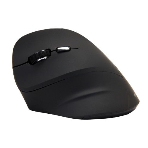 V7 MW400L Left Hand 2.4Ghz Vertical Ergonomic Mouse - Black - Wireless Connectivity - USB Interface