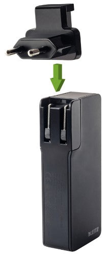 Leitz Complete USB Travel Wall Charger and Power Bank 3000