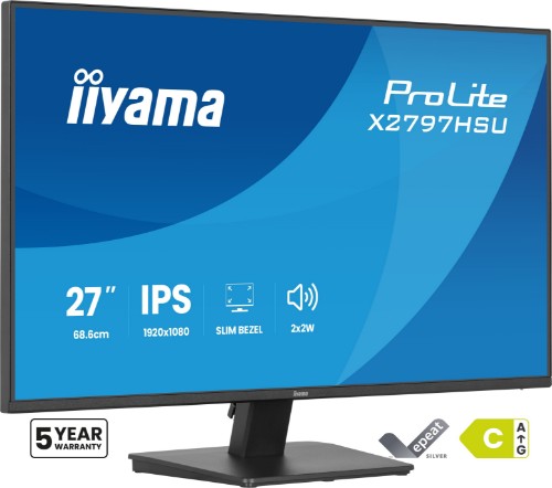 iiyama ProLite X2797HSU-B1 computer monitor 68.6 cm (27") 1920 x 1080 pixels Full HD LED Black