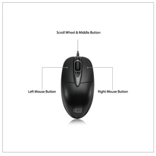 Adesso iMouse M6C-TAA mouse Office Ambidextrous USB Type-C Optical 1200 DPI