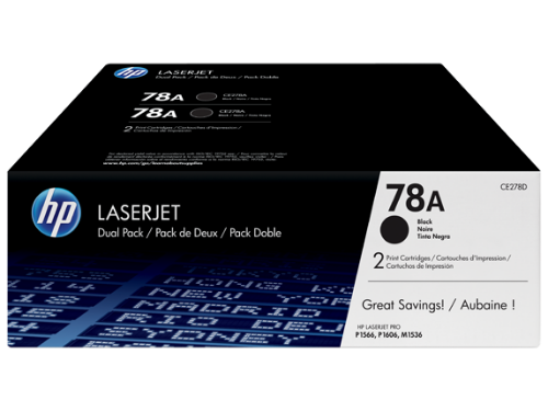 HP CE278AD/78A Toner cartridge black twin pack, 2x2.1K pages/5% Pack=2 for HP Pro P 1600