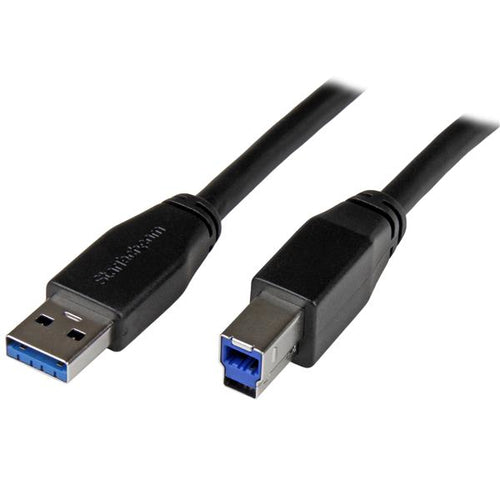 StarTech.com Active USB 3.0 (5Gbps) USB-A to USB-B Cable - M/M - 5m (15ft) - TAA
